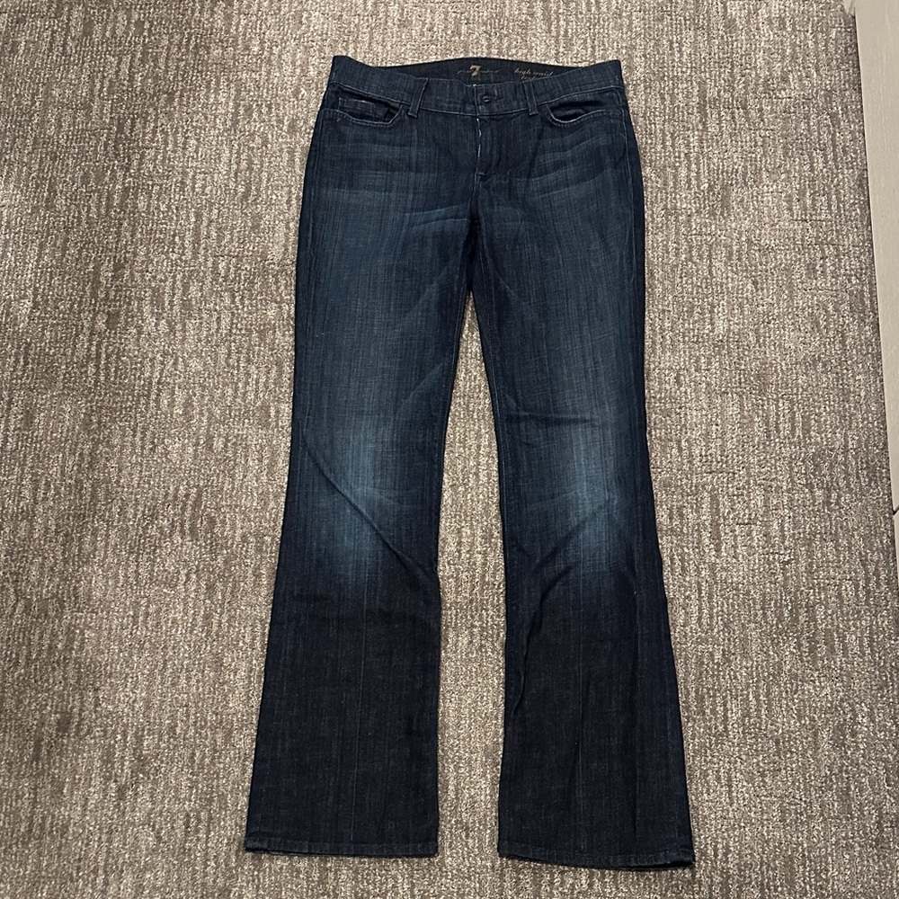 7 For All Mankind Women's Indigo Boot Cut Jeans
